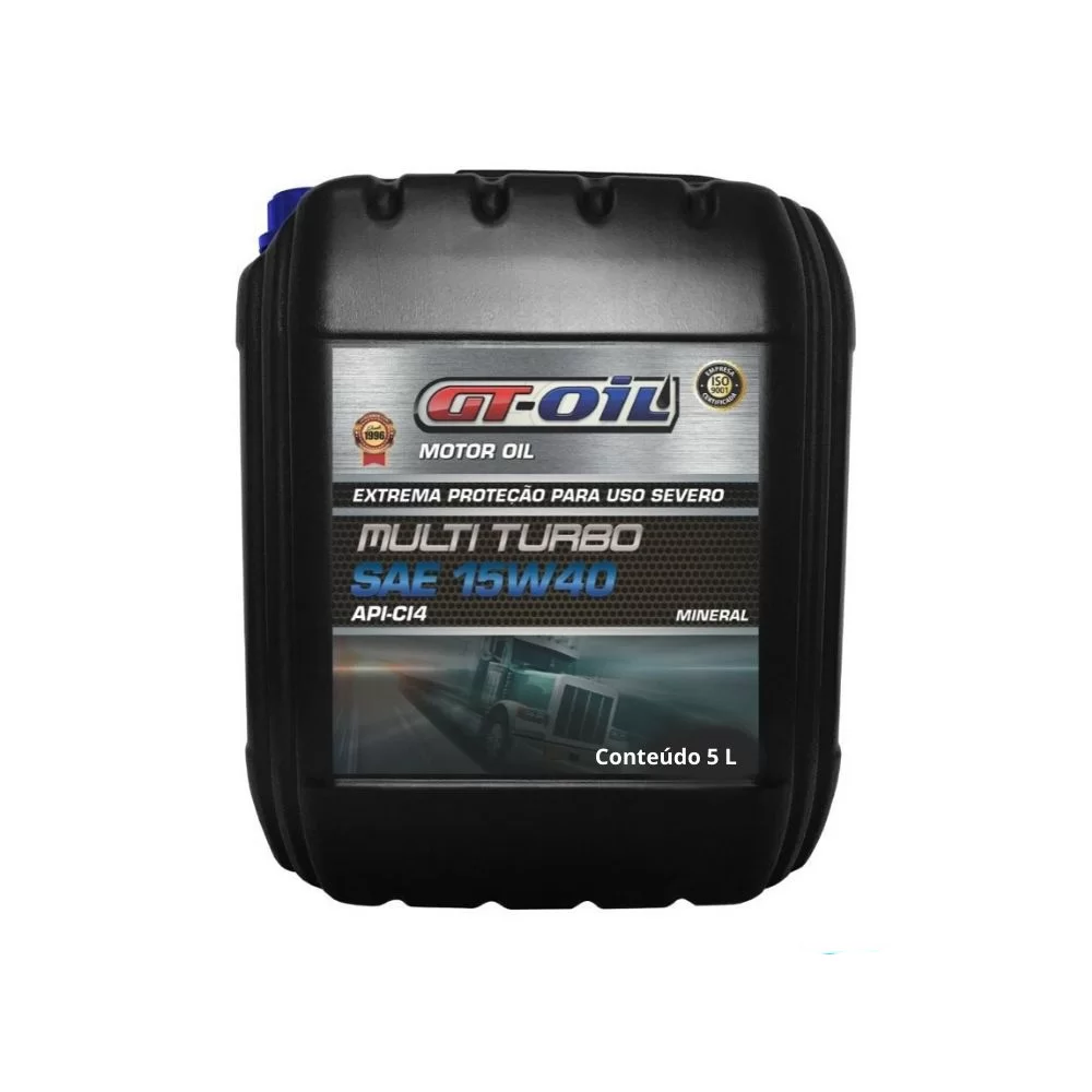 LUBRIFICANTE DE MOTOR MULTI TURBO 15W40 API CI4 5 LITROS - GT OIL - GT61045