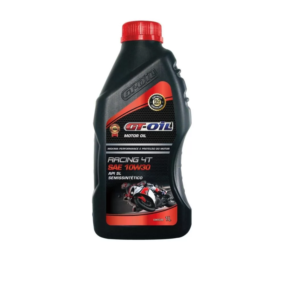 LUBRIFICANTE DE MOTOR RACING 4T 10W30 SEMISSINTETICO API SL - GT OIL - GT57024
