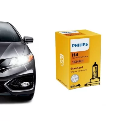 LAMPADA HALÓGENA H4 12V 60/55W STANDART - PHILIPS - 12342C1
