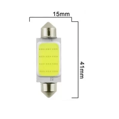 LÂMPADA DE LED  COB TORPEDO 41MM 16 LEDs 12V APLICAÇÃO PARA Luz DE Teto, Placa E Porta malas - TIGER - TG1014006