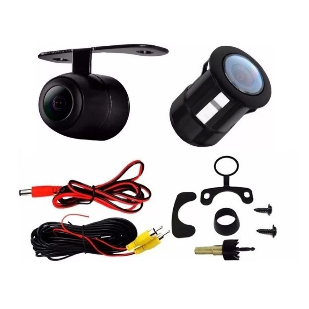 CÂMERA DE RÉ UNIVERSAL MULTI FUNÇÃO TRASEIRA OU FRONTAL COM SUPORTE BORBOLETA - TIGER TG1303002