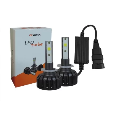 KIT LÂMPADA H1 SUPER LED TURBO 6000K E 9000 LÚMENS - DMAX CLFTH1