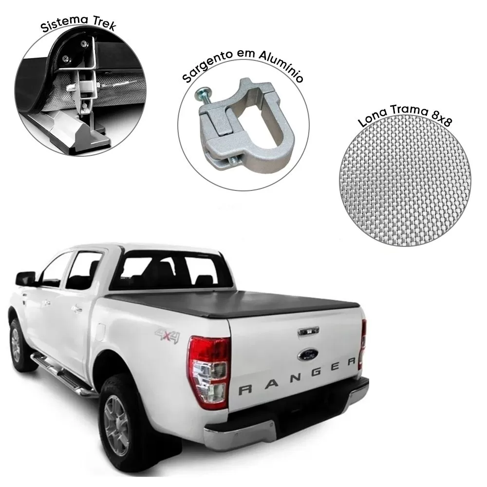 CAPOTA MARÍTIMA FLASH FORCE FORD RANGER XLS 2012 EM DIANTE CABINE DUPLA - FLASH COVER 176