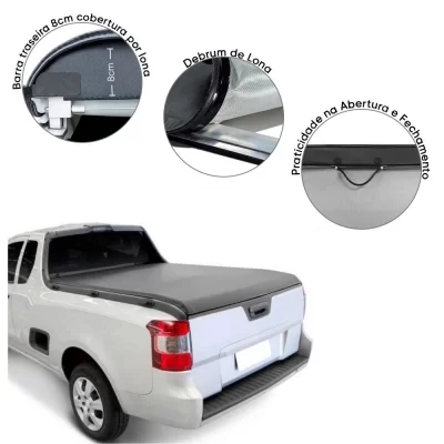 CAPOTA MARÍTIMA FLASH FORCE GENERAL MOTORS GM MONTANA 2011 EM DIANTE - FLASH COVER FF166