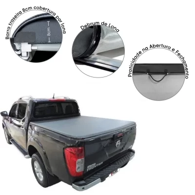 CAPOTA MARÍTIMA FLASH FORCE NISSAN FRONTIER 2016 EM DIANTE CABINE DUPLA - FLASH COVER FF204