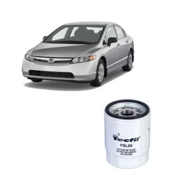 FILTRO DE ÓLEO LUBRIFICANTE FIAT PALIO, UNO, GENERAL MOTORS CORSA, HONDA CIVIC, MITSUBISHI OUTLANDER, NISSAN LIVINA DE 1992 EM DIANTE - TECFIL PSL-55