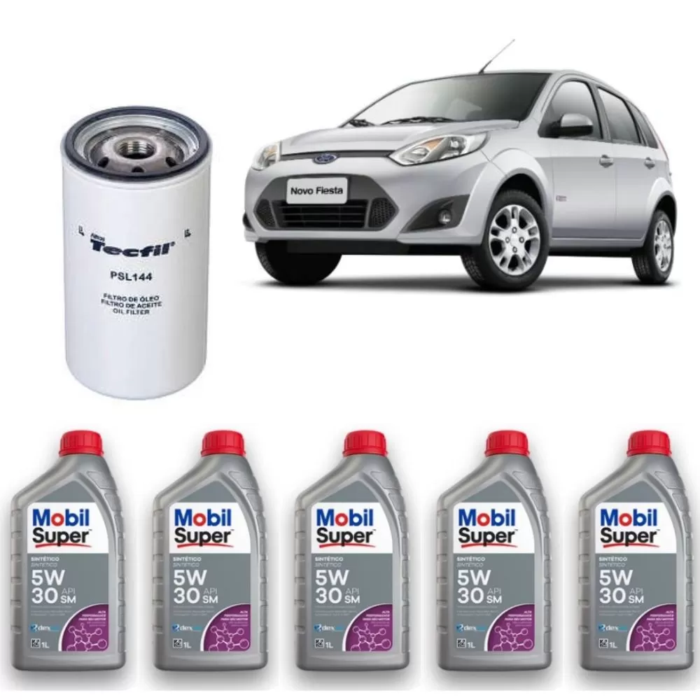 KIT PARA TROCA DE ÓLEO FORD FIESTA 1.6 DE 1999 EM DIANTE - TECFIL E MOBIL