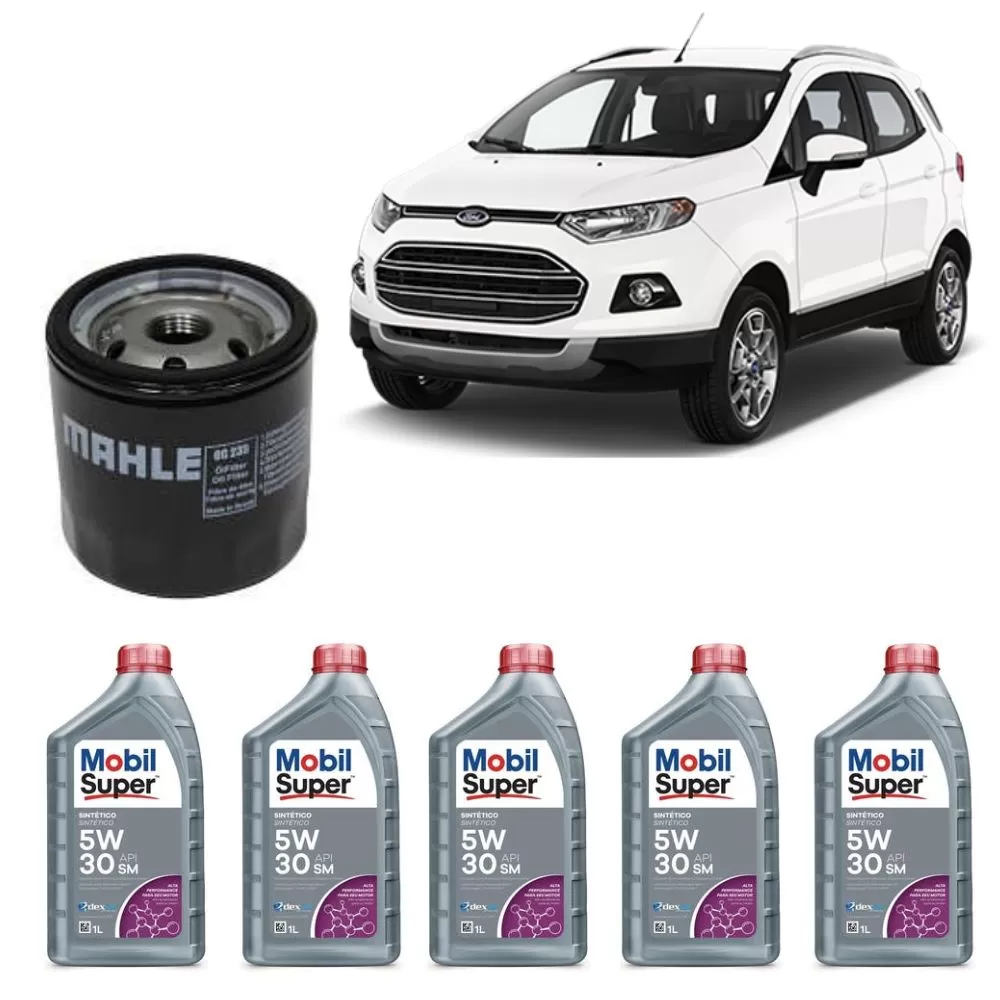 KIT PARA TROCA DE ÓLEO FORD ECOSPORT 2.0 DE 2003 EM DIANTE - MAHLE E MOBIL