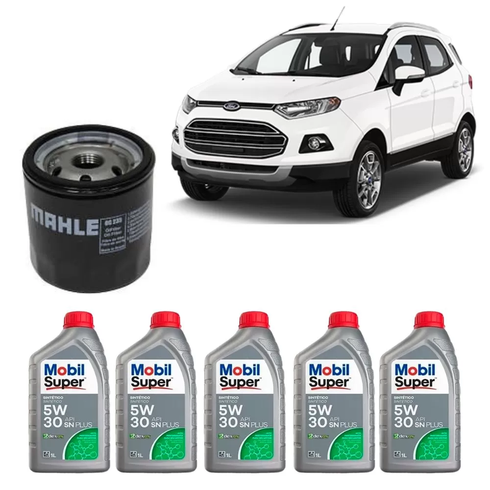 KIT PARA TROCA DE ÓLEO FORD ECOSPORT 2.0 DE 2003 EM DIANTE - MAHLE E MOBIL