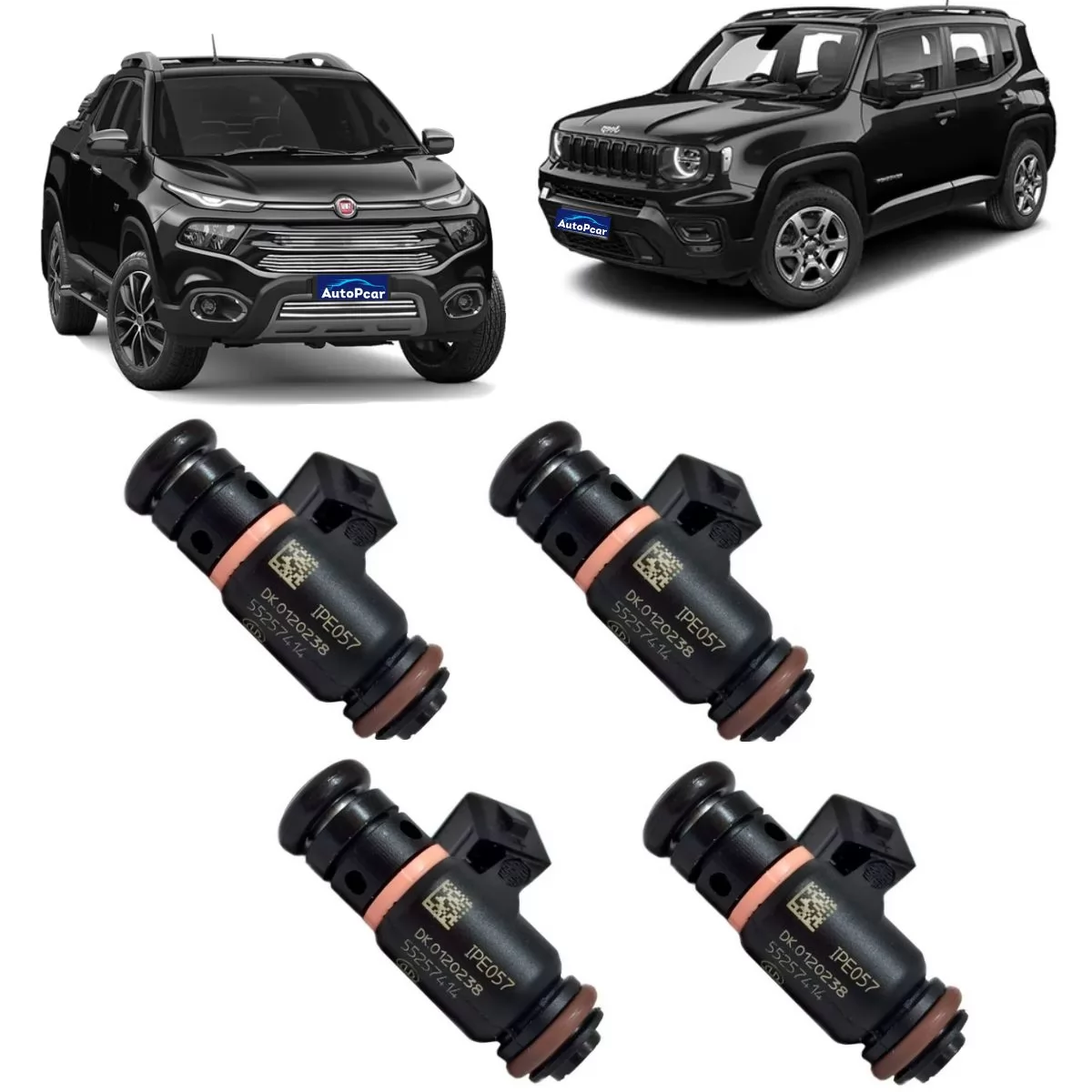 4 Bico Injetor Renegade Fiat Toro 1.8 16v Ipe057 Original