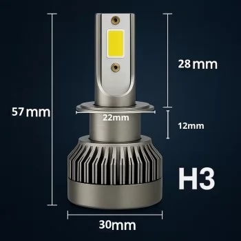 LAMPADA H-3 SUPER LED NANO X1 35W 12V 6500K 20000LM