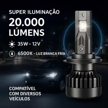 LAMPADA H-3 SUPER LED NANO X1 35W 12V 6500K 20000LM