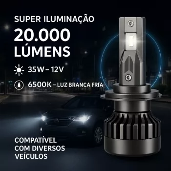 LAMPADA H-7 SUPER LED NANO X1 35W 12V 6500K 20000LM