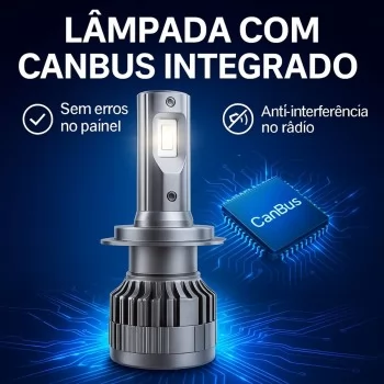 LAMPADA H-4 MINI PROJETOR LED 85W 12V 6000K 35000LM