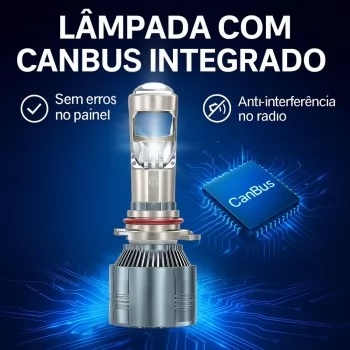 LAMPADA HB3/9005 MINI PROJETOR LED 85W 12V 6000K 35000LM
