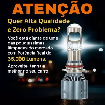 LAMPADA HB3/9005 MINI PROJETOR LED 85W 12V 6000K 35000LM