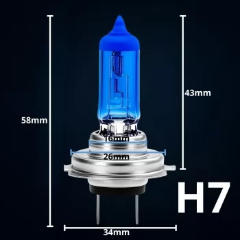 Par Lâmpadas Super Branca H7 8500k Farol Carro