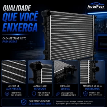 RADIADOR ALUMINIO VW GOL/FOX/SPACEFOX/POLO/VOYAGE 06/11 1.0/1.6/2.0 S/AR