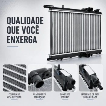 RADIADOR ALUMINIO PEUGEOT/CITROEN 206/207/307 1.4/1.6  99/... XSARA 1.6/2.0 16V 95/19 C/S AR