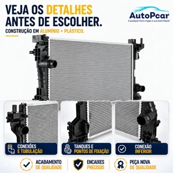 RADIADOR FIAT/JEEP TORO/RENEGADE/COMPASS/COMMANDER 1.3 FLEX 2022/...